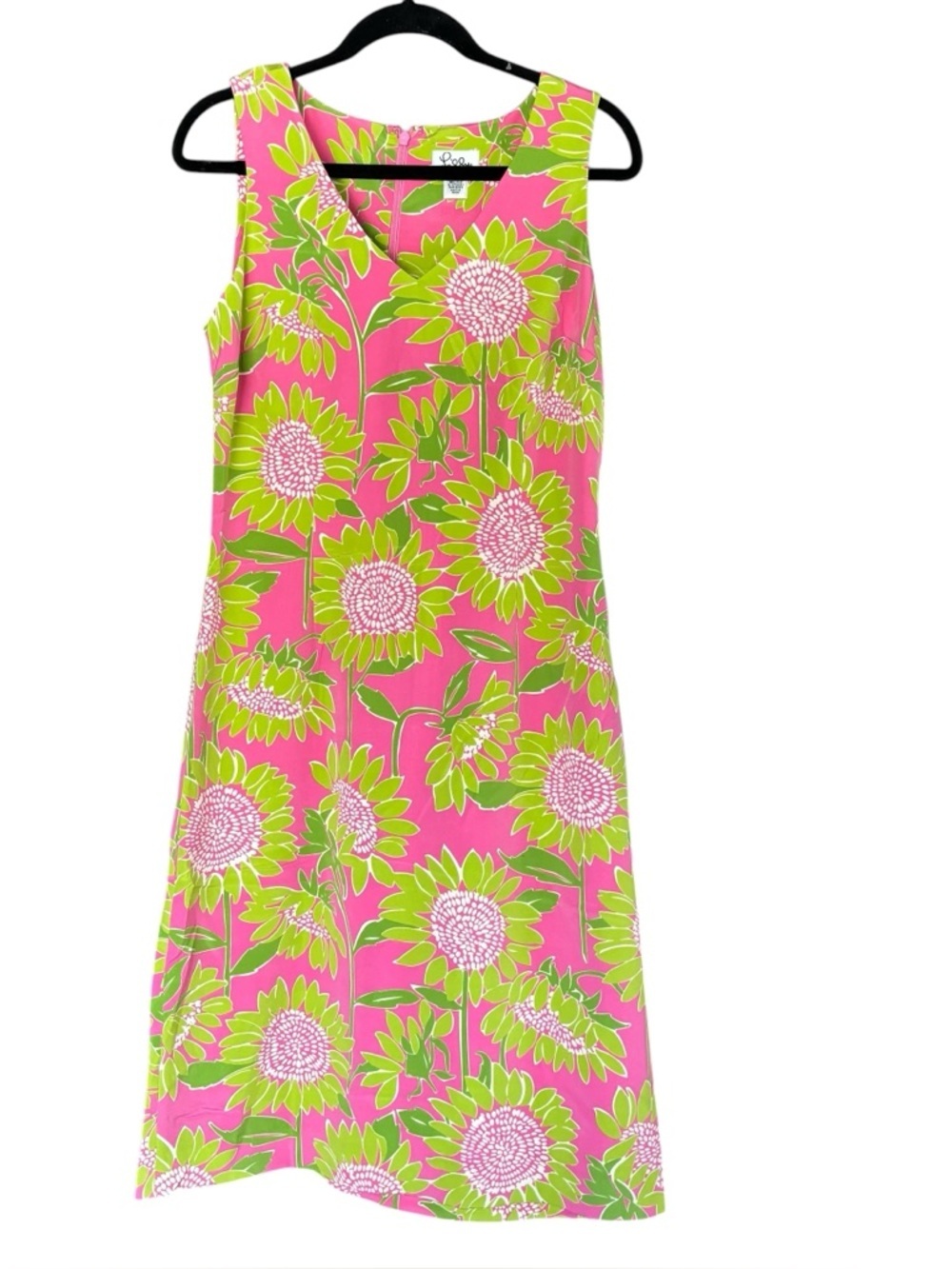 NWT Lilly Pulitzer Pink Green Silk Sheath Dress Floral Size 4 - Summer Spring